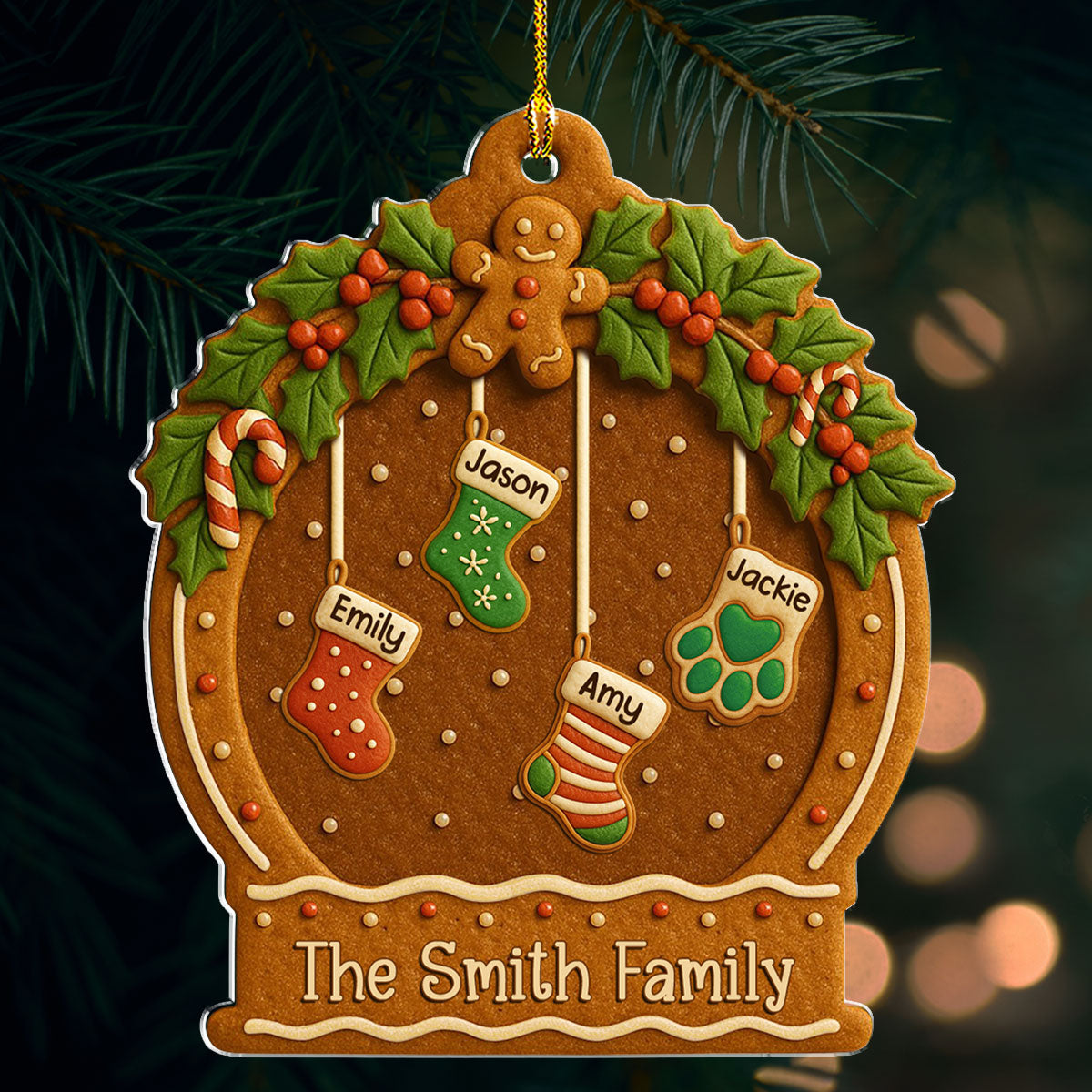 Family Cookies Christmas - Personalized Acrylic Ornament