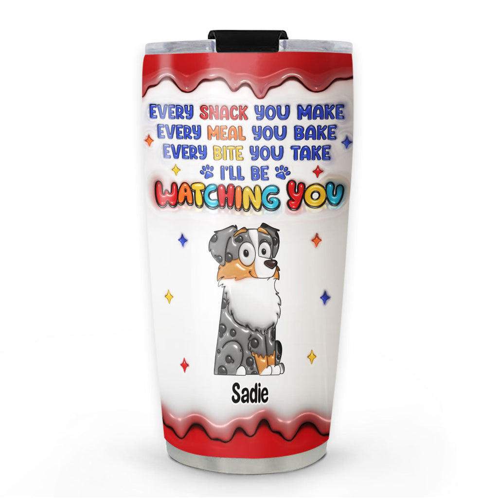 Custom Christmas Birthday Gifts For Pet Lovers • Cheeky Pup - Personalized 3D Inflated Effect Tumbler