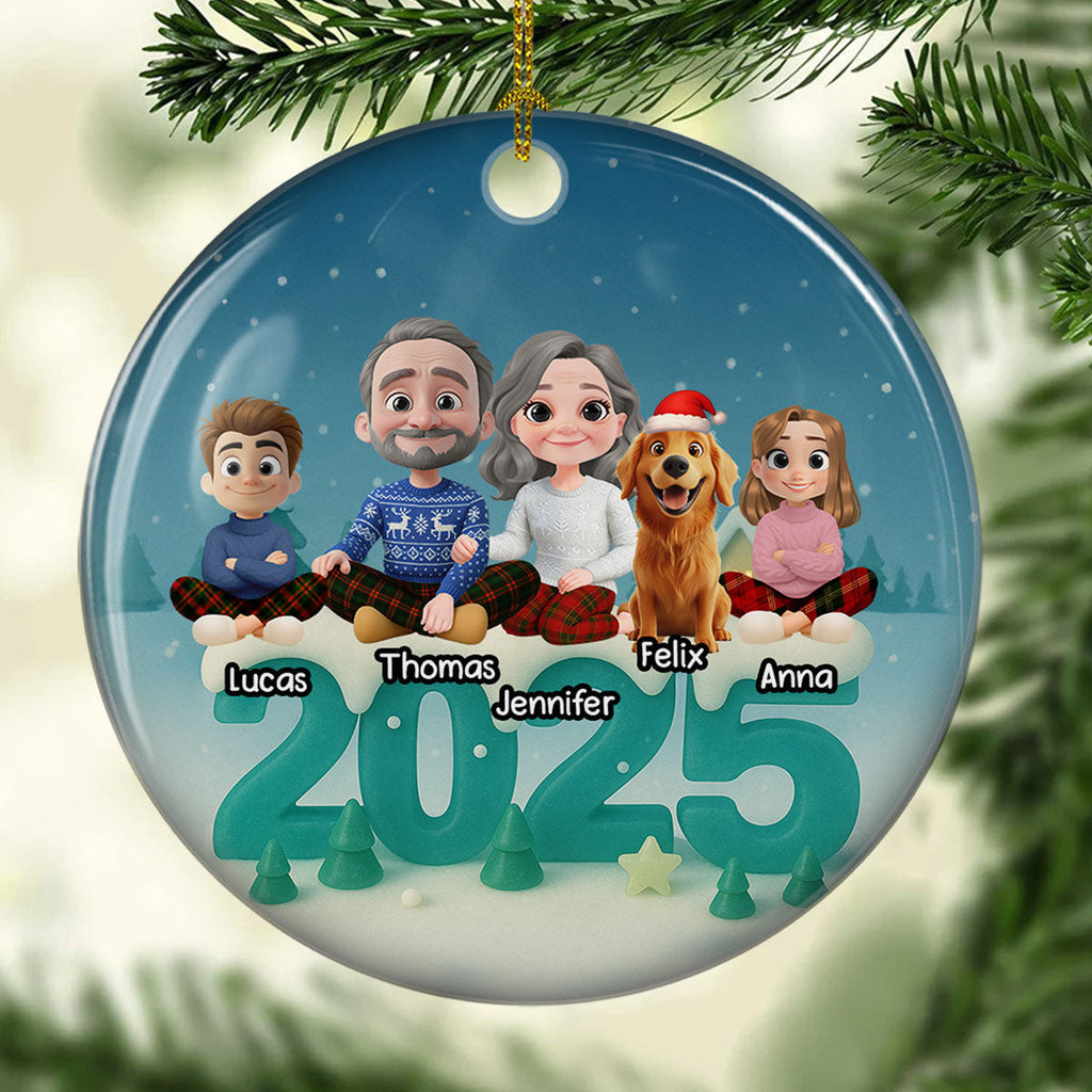Custom Christmas Decor Home Birthday Gifts For Dog Lovers • See Through You - Personalized 3D Effect Ceramic Ornament