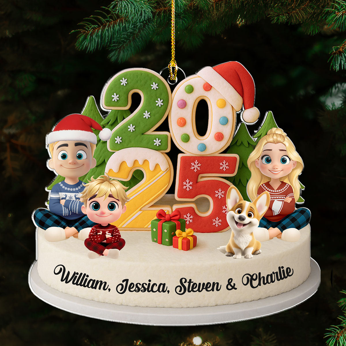 Our Christmas Crew - Personalized Acrylic Ornament