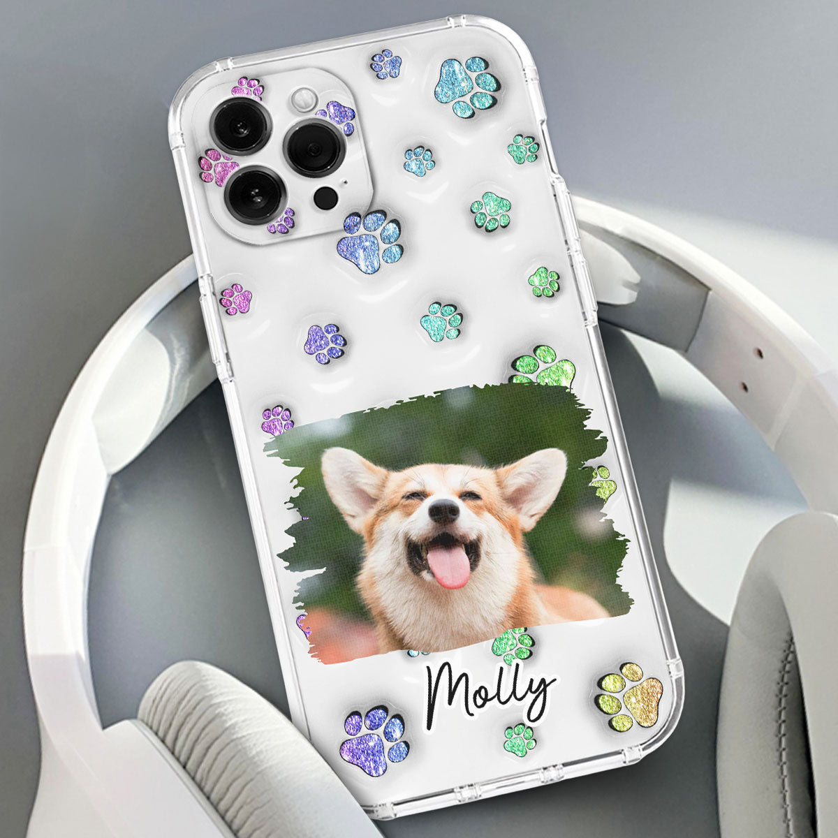 Dog Baby Photo - Personalized 3D Inflated Effect Phone Case