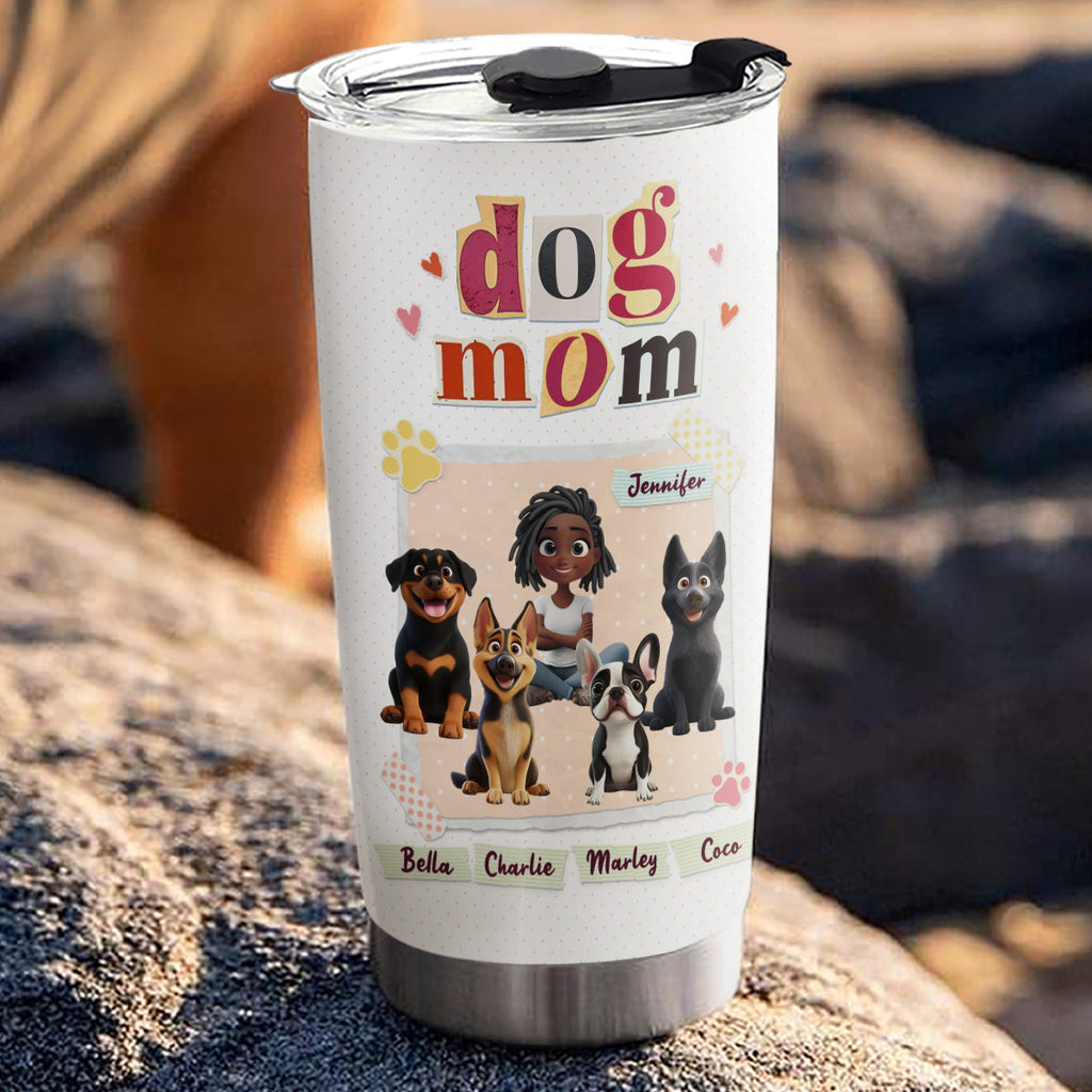 Custom Christmas Birthday Gifts For Dog Mom, Dog Lovers • Ever Best Mom - Personalized Tumbler
