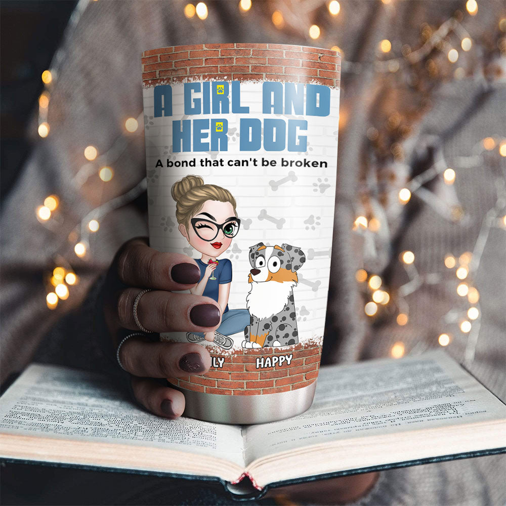 Custom Christmas Birthday Gifts For Pet Lovers • Bond Cannot Be Broken - Personalized Tumbler