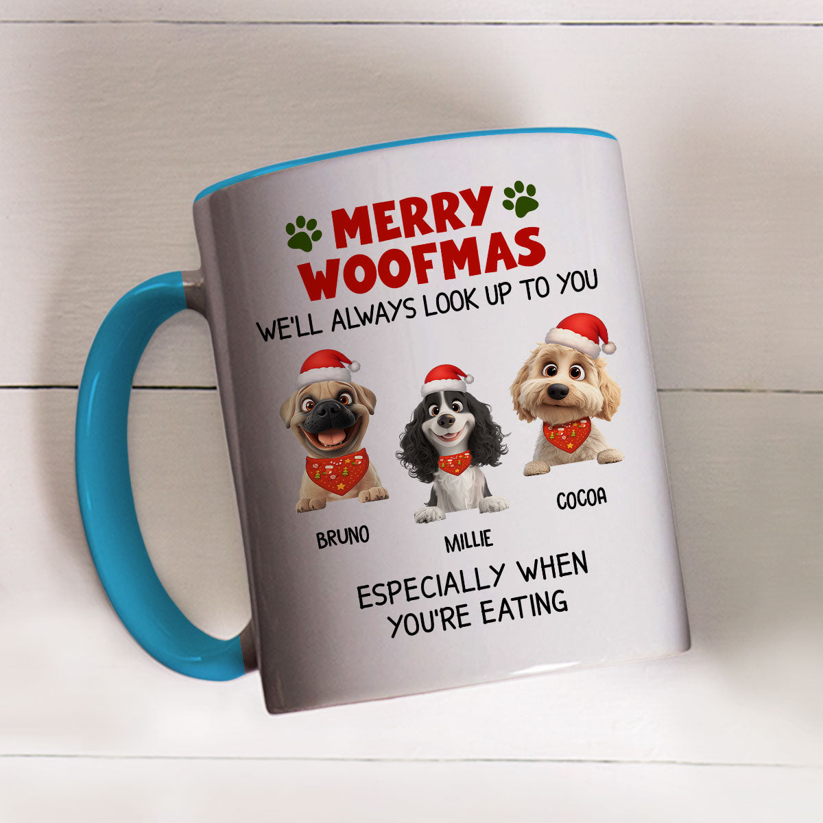 Custom Christmas Birthday Gifts For Dog Lovers • Especially When You Are Eating Christmas - Personalized Accent Mug