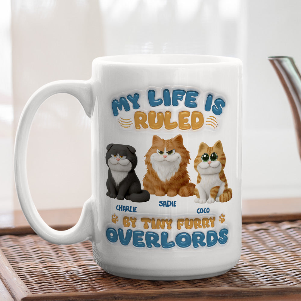 Custom Christmas Birthday Gifts For Cat Lovers • Life Rulers - Personalized 3D Inflated Effect Mug
