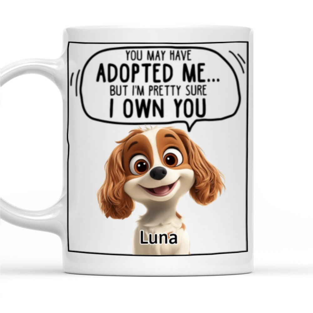 Custom Christmas Birthday Gifts For Dog Lovers • We Sure We Own You Cartoon - Personalized Coffee Mug