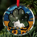 Custom Christmas Memorial Sympathy Gifts For Dogs, Cats • Lay Here With Me - Personalized Glass Ornament