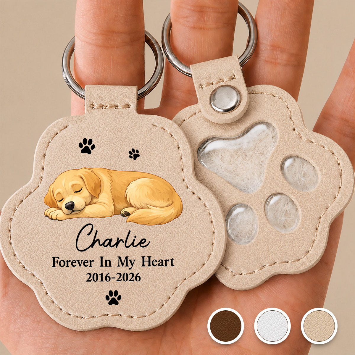 Forever In My Heart - Personalized Pet Fur Keychain