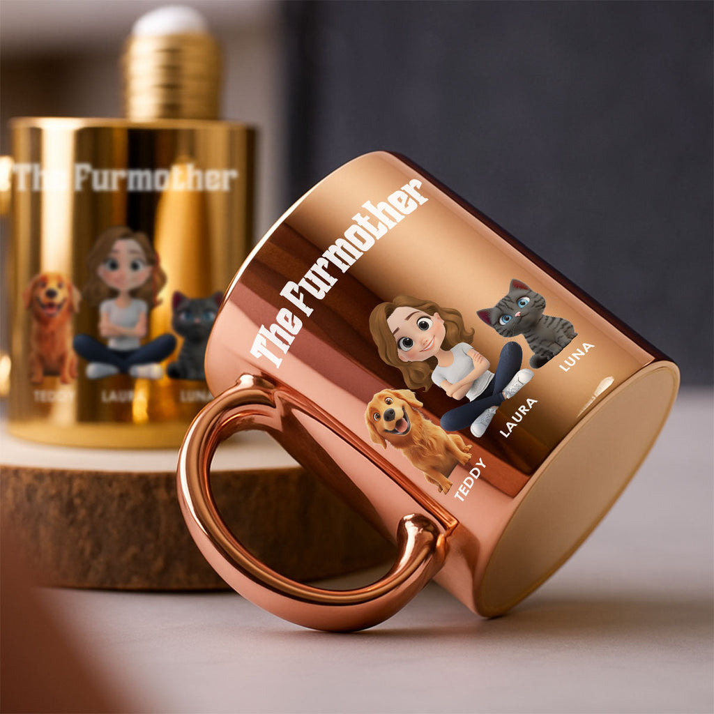 Custom Christmas Birthday Gifts For Pet Mom, Pet Lovers • Pet Mom Luxury - Personalized Metallic Mug