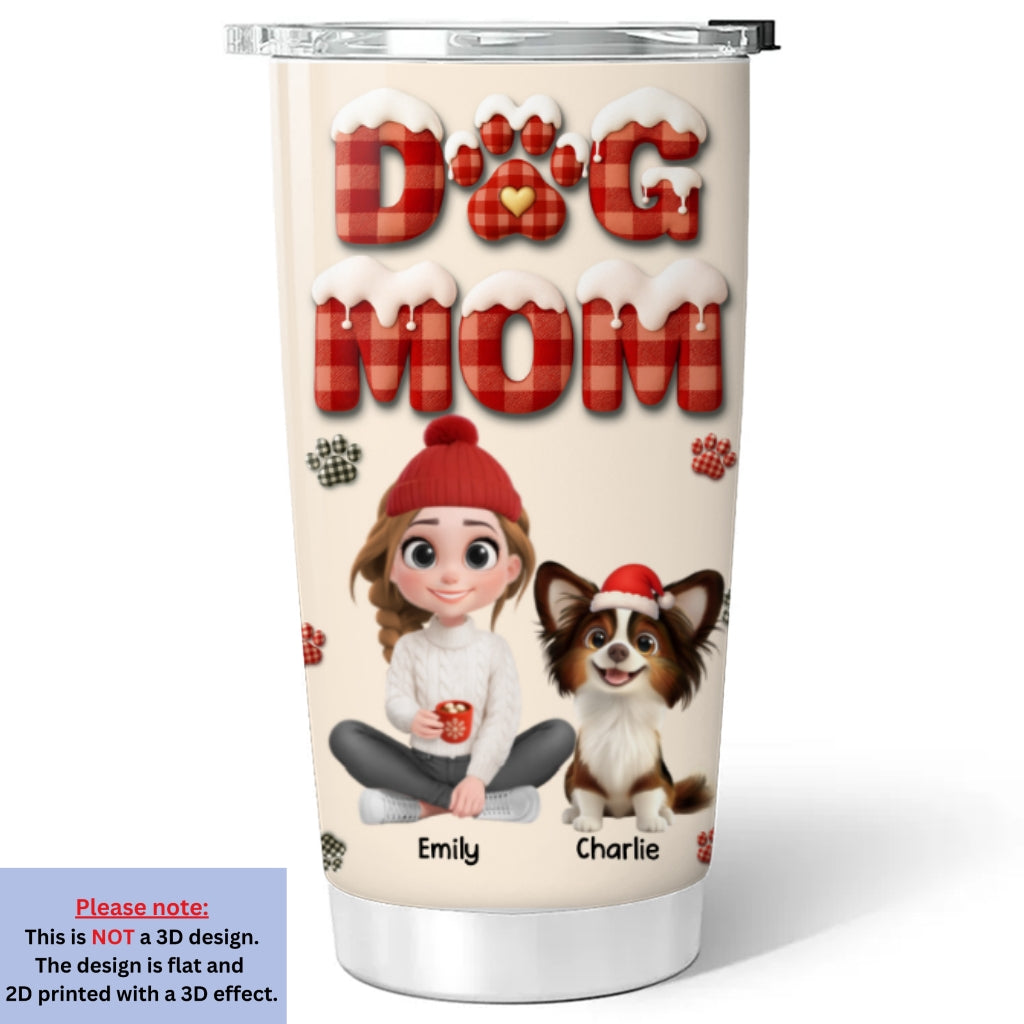 Custom Christmas Birthday Gifts For Dog Mom, Dog Lovers • A Cheerful Time - Personalized Tumbler