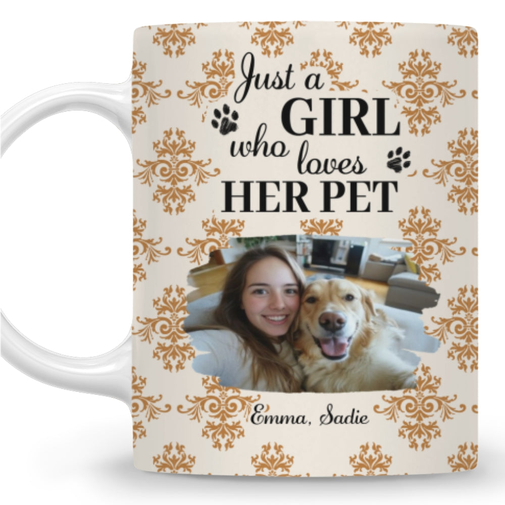 Custom Photo Christmas Birthday Gifts For Pet Mom, Pet Lovers • Pumskin Pet Autumn Photo - Personalized Coffee Mug