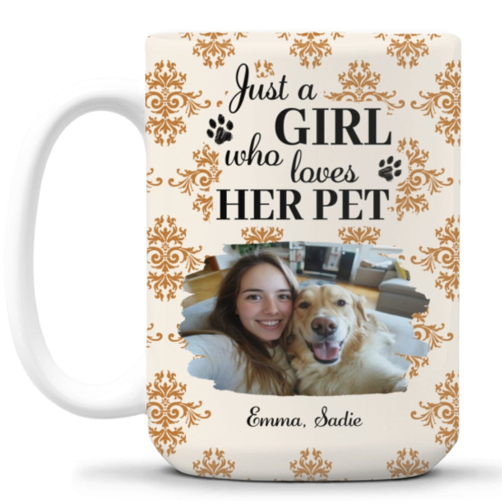 Custom Photo Christmas Birthday Gifts For Pet Mom, Pet Lovers • Pumskin Pet Autumn Photo - Personalized Coffee Mug
