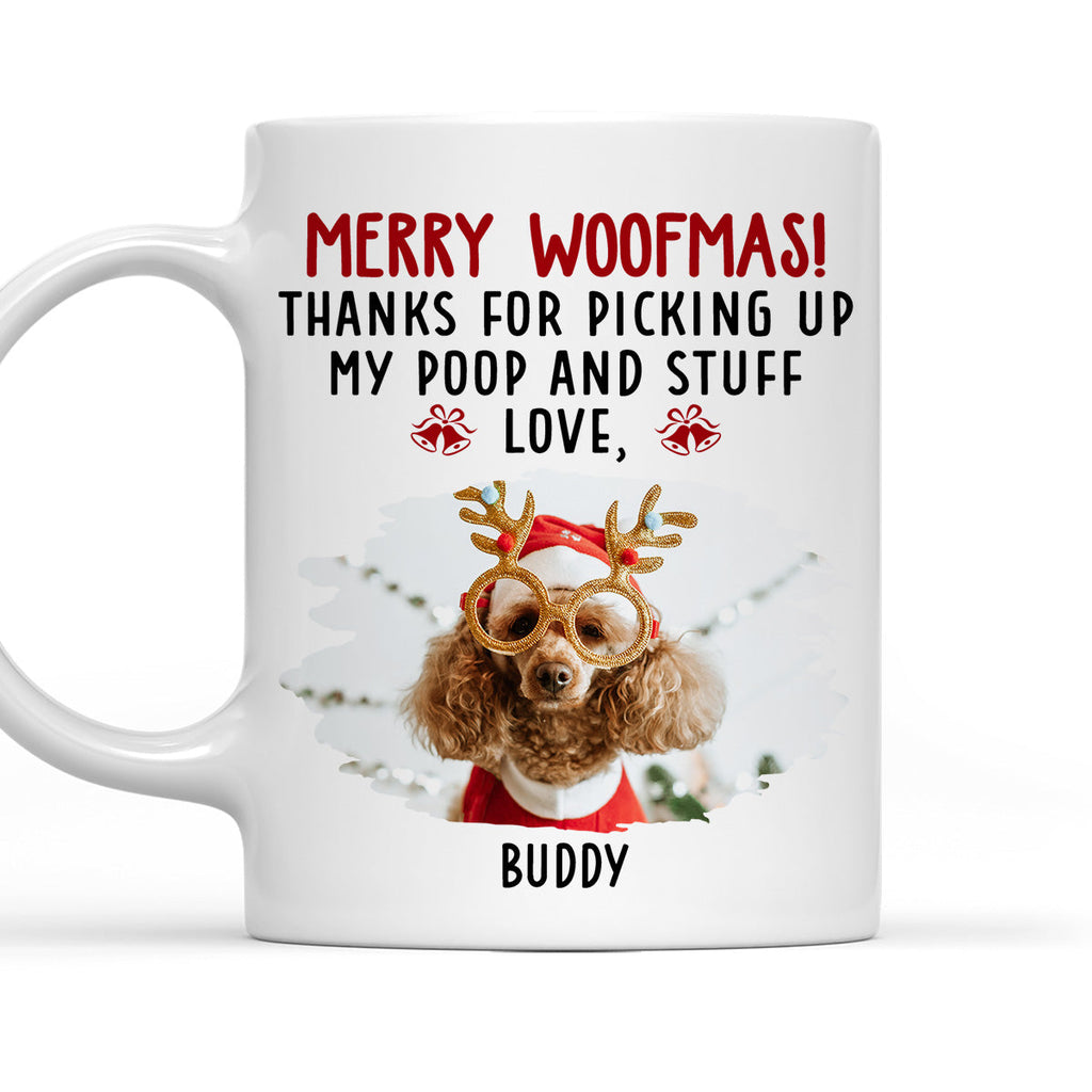 Custom Photo Christmas Birthday Gifts For Dog Lovers • Our Poop And Stuff Photo - Personalized Coffee Mug