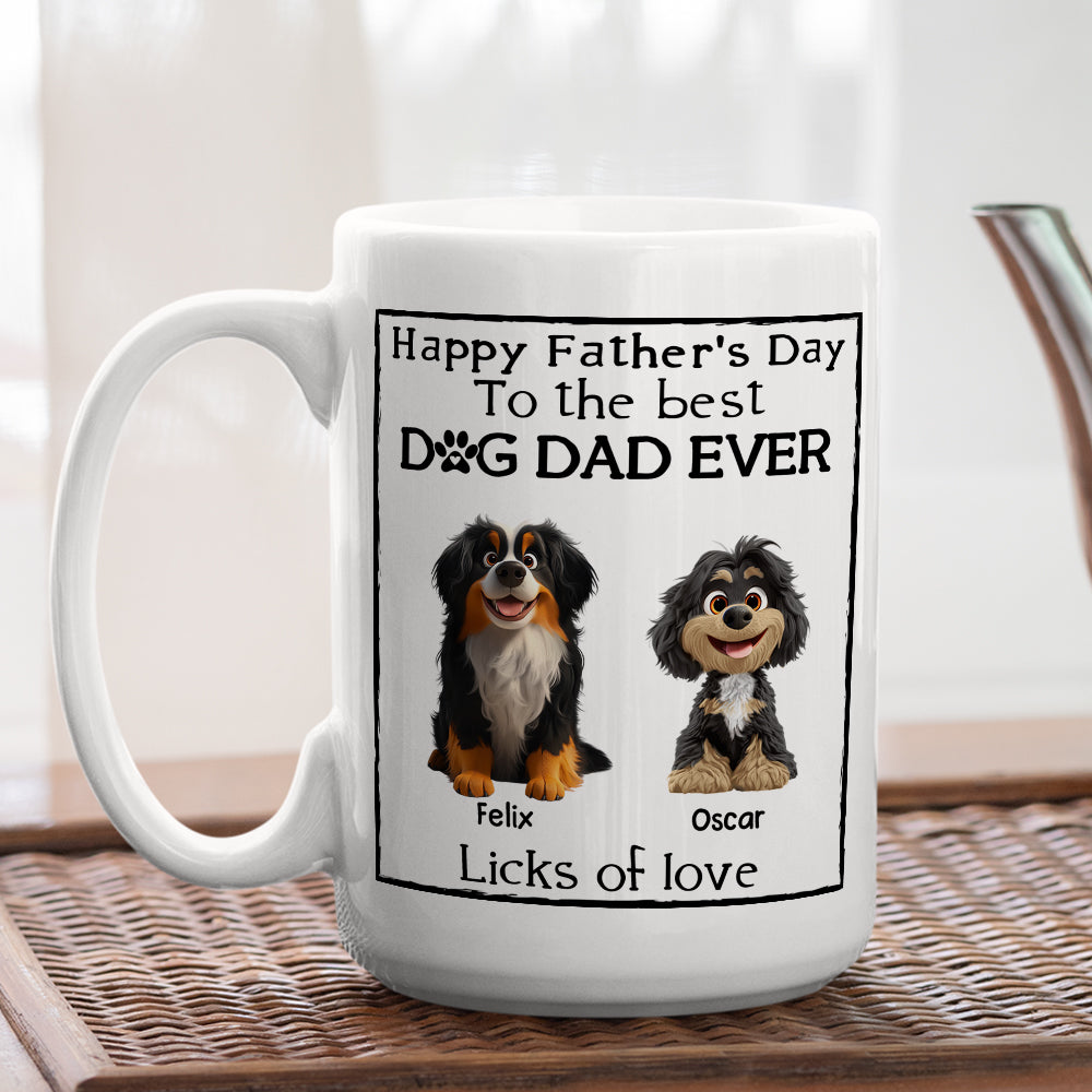 Custom Mother's Father's day Birthday Gifts For Dog Lovers • Licks Of Love - Personalized Coffee Mug
