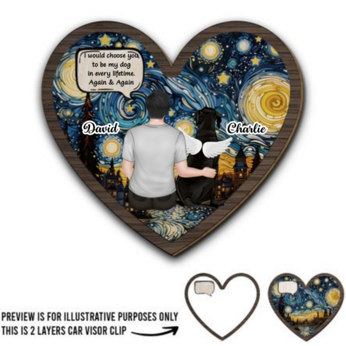 Always Choose You My Dog - Personalized Car Visor Clip