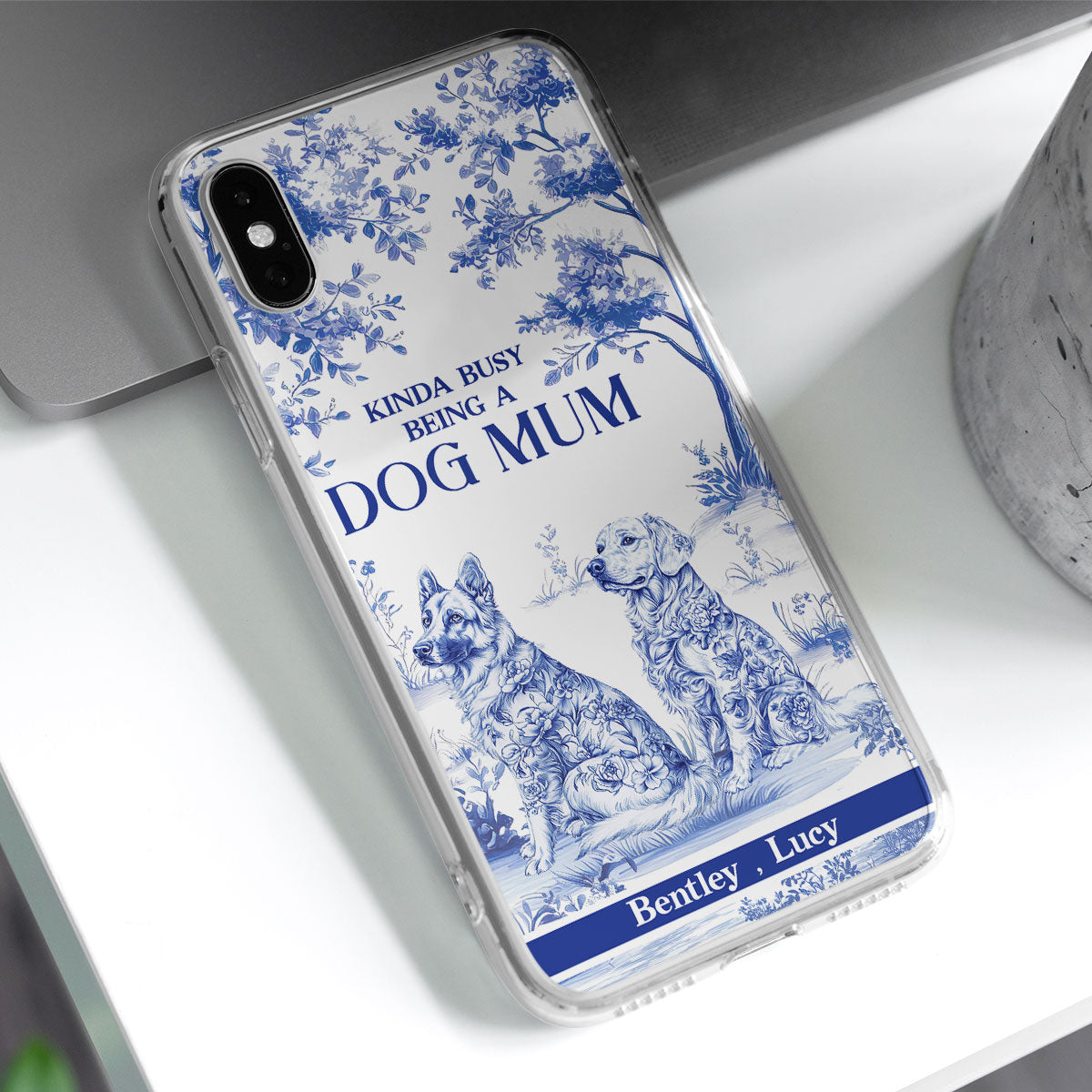 Lovely Dog Toile - Personalized Phone Case