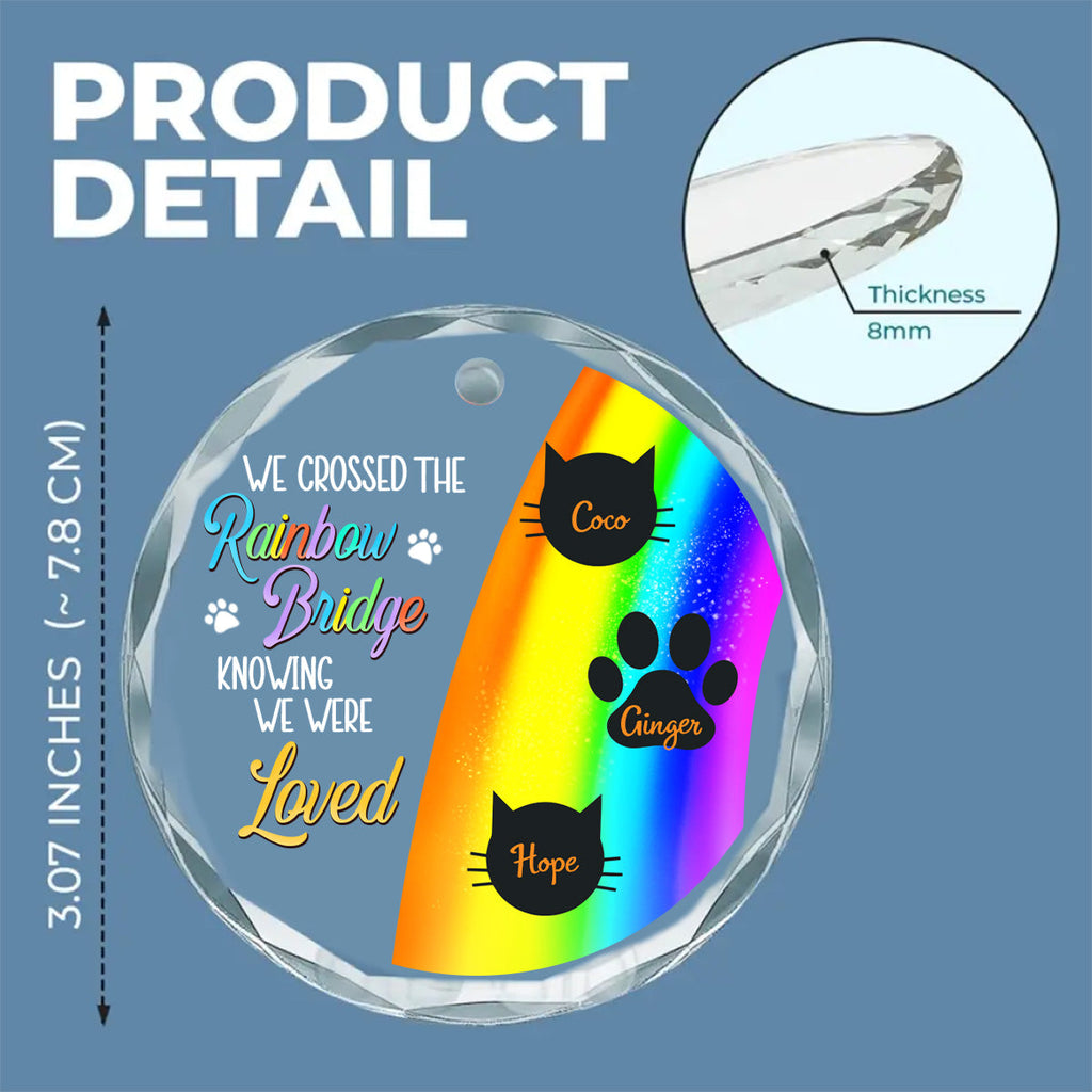 Custom Christmas Memorial Sympathy Gifts For Dogs, Cats • Thanks For Everything I Had A Great Time - Personalized Glass Ornament