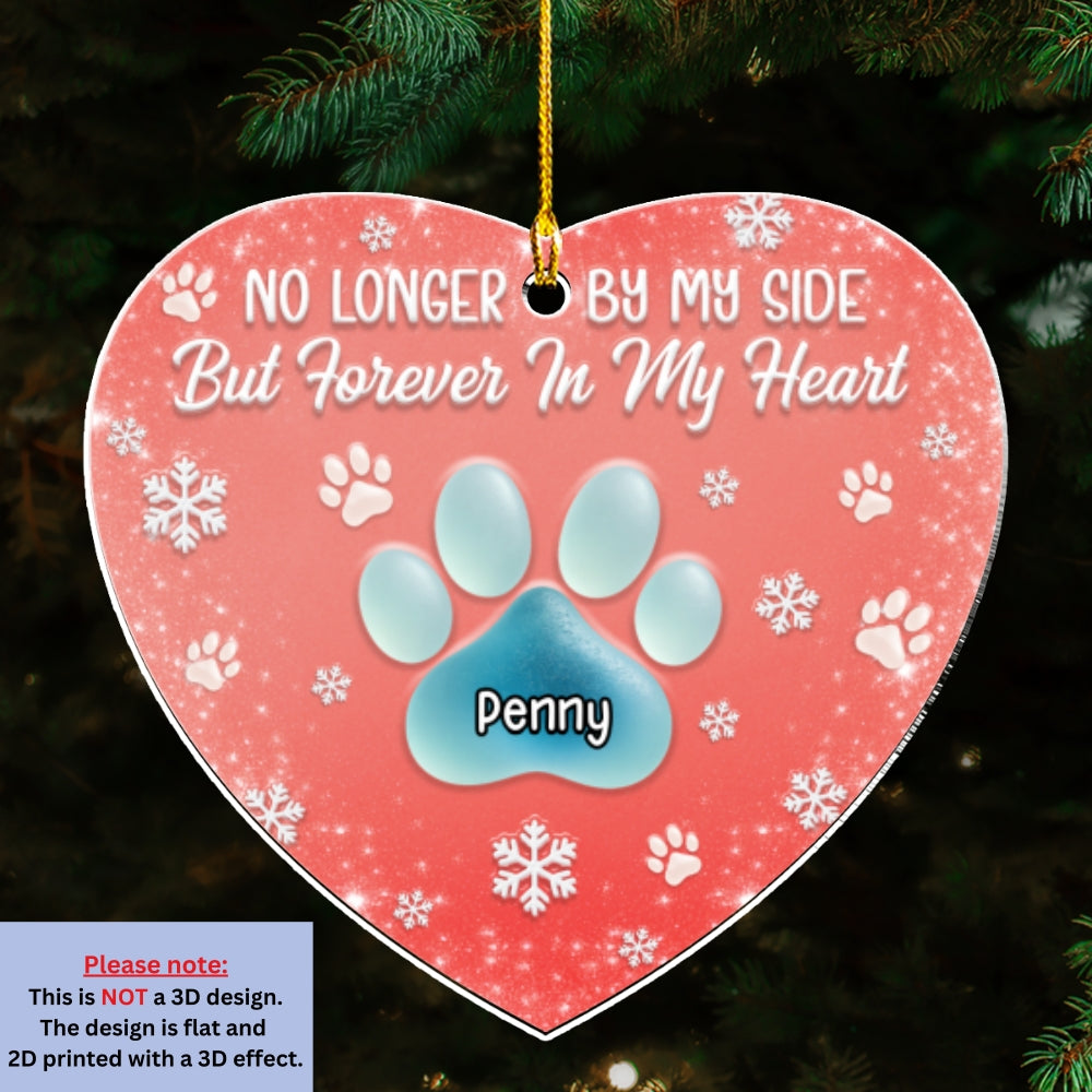 Custom Christmas Memorial Sympathy Gifts For Dogs, Cats • Just Be Here With Me - Personalized 3D Effect Acrylic Ornament
