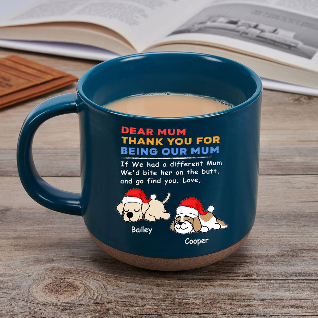 Custom Christmas Birthday Gifts For Dog Lovers • If I Had A Different Mom Dad - Personalized Pottery Mug