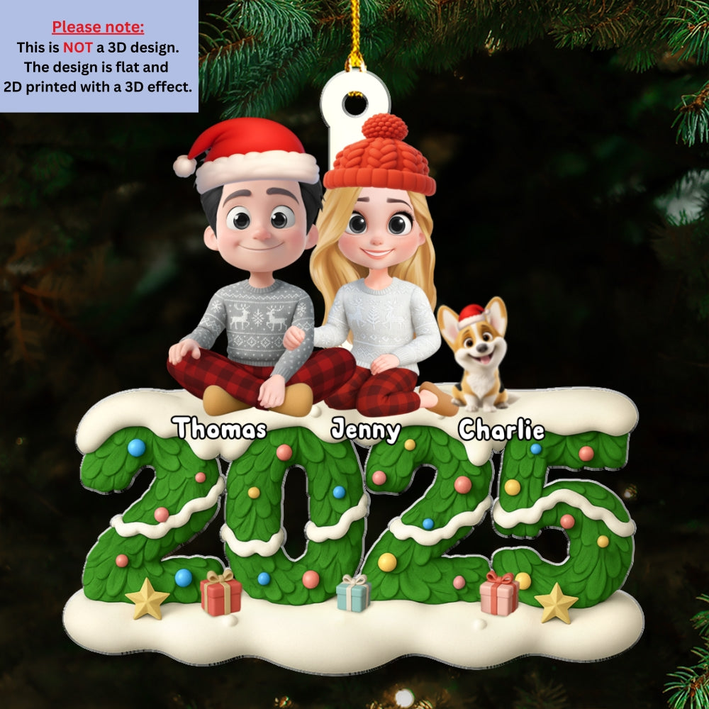 Custom Christmas Decor Home Birthday Gifts For Dog Lovers • We And Our Dog Green - Personalized Acrylic Ornament