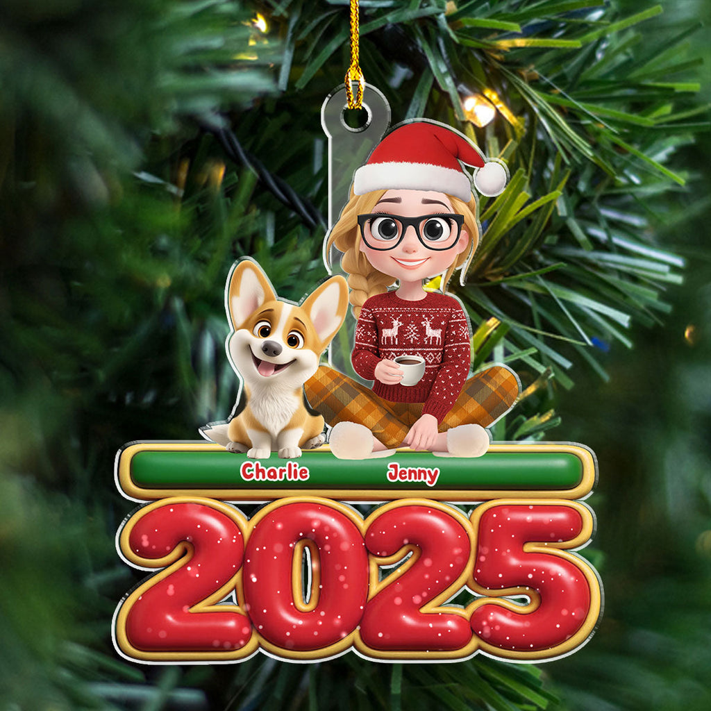 Custom Christmas Decor Home Birthday Gifts For Dog Lovers • Me And My Dog - Personalized Acrylic Ornament