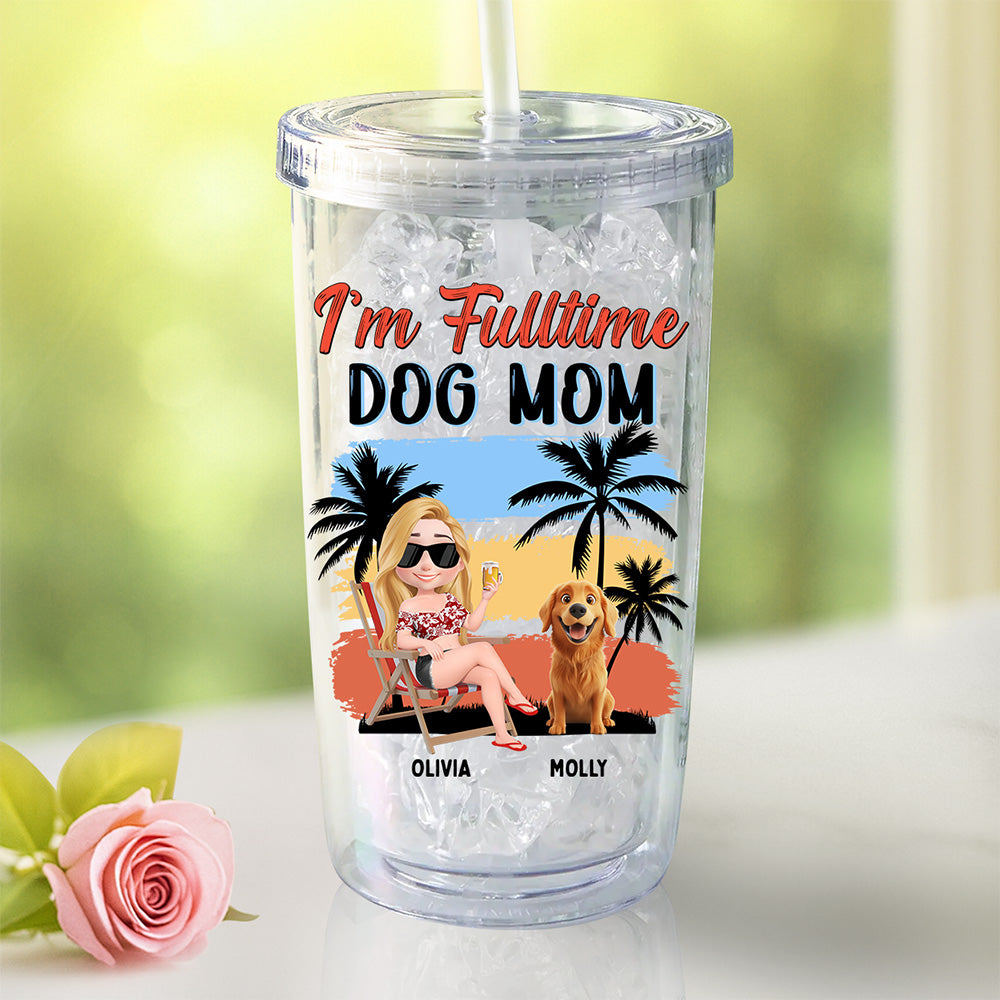 Custom Christmas Birthday Gifts For Dog Mom, Dog Lovers • I Am Not Retired - Personalized 14oz Plastic Tumbler