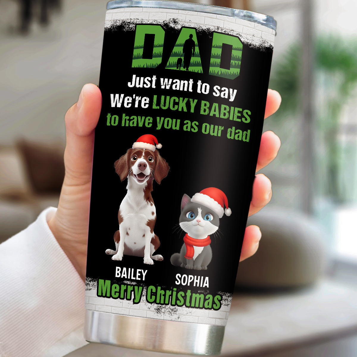 Custom Christmas Birthday Gifts For Pet Lovers • Blessed To Have My Fur Babies - Personalized Tumbler