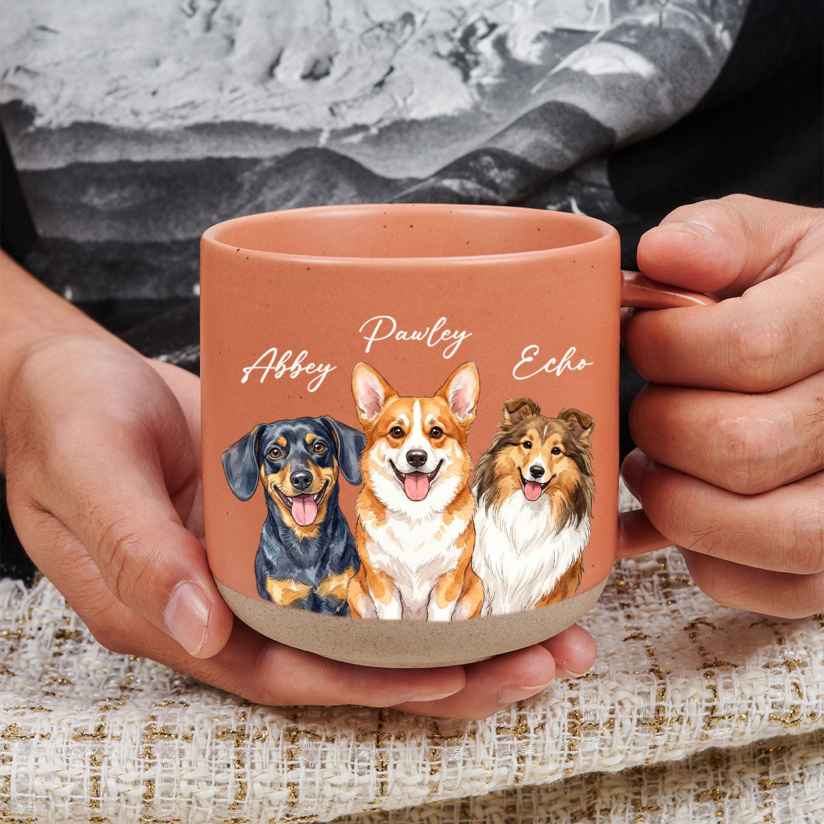 Custom Christmas Birthday Gifts For Dog Mom, Dog Lovers • Little Paw - Personalized Pottery Mug