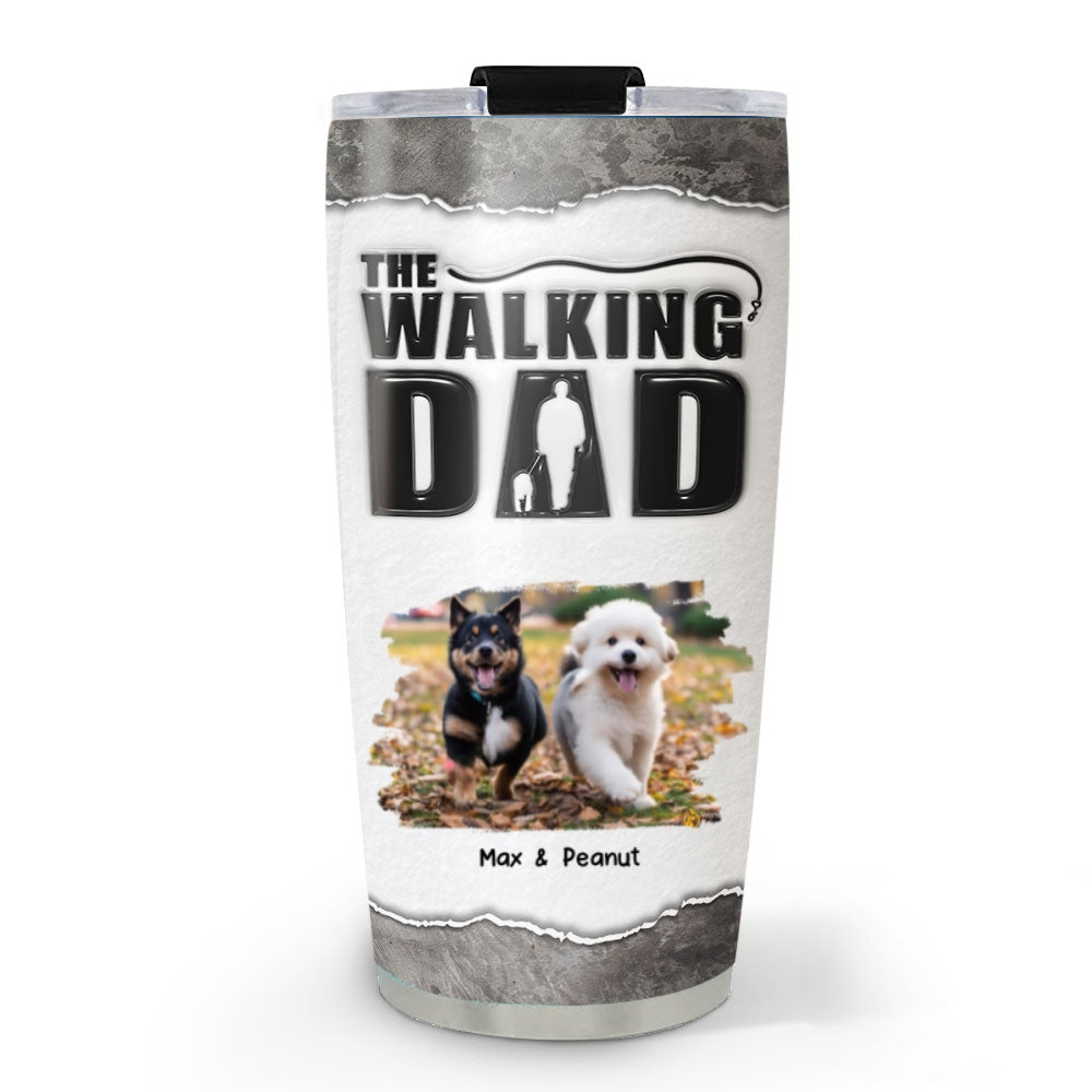 Walking With My Dad Photo - Personalized 3D Inflated Effect Tumbler