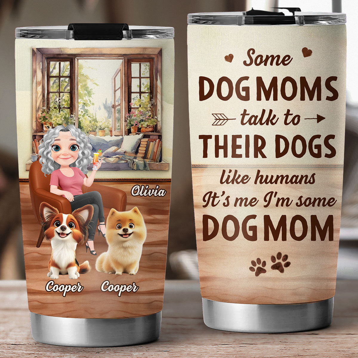 Custom Christmas Birthday Gifts For Dog Mom, Dog Lovers • Some Dog Mom - Personalized Tumbler