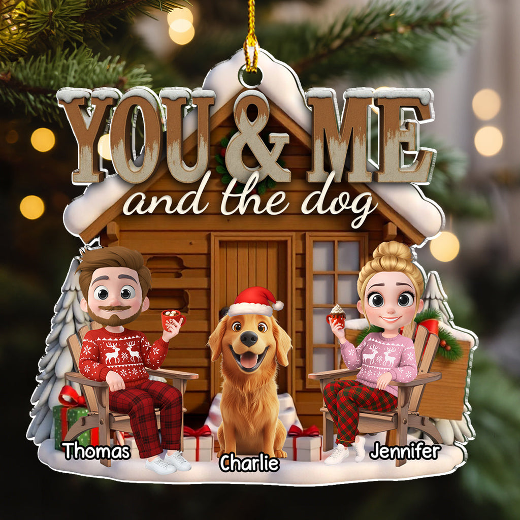 Custom Christmas Decor Home Birthday Gifts For Pet Lovers • You Me And Our Pup - Personalized Acrylic Ornament