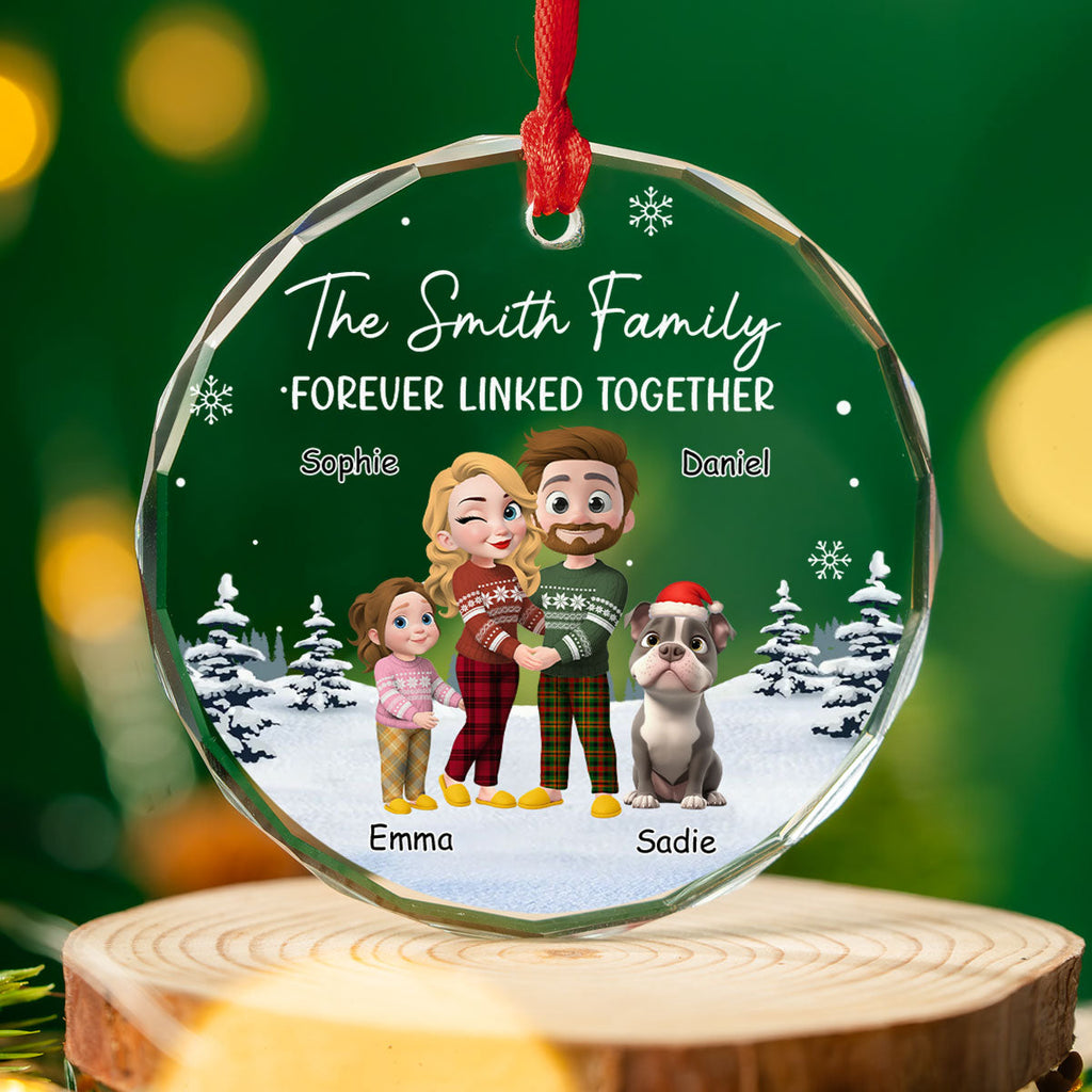 Custom Christmas Decor Home Birthday Gifts For Dog Lovers • Family Hearts United - Personalized Glass Ornament