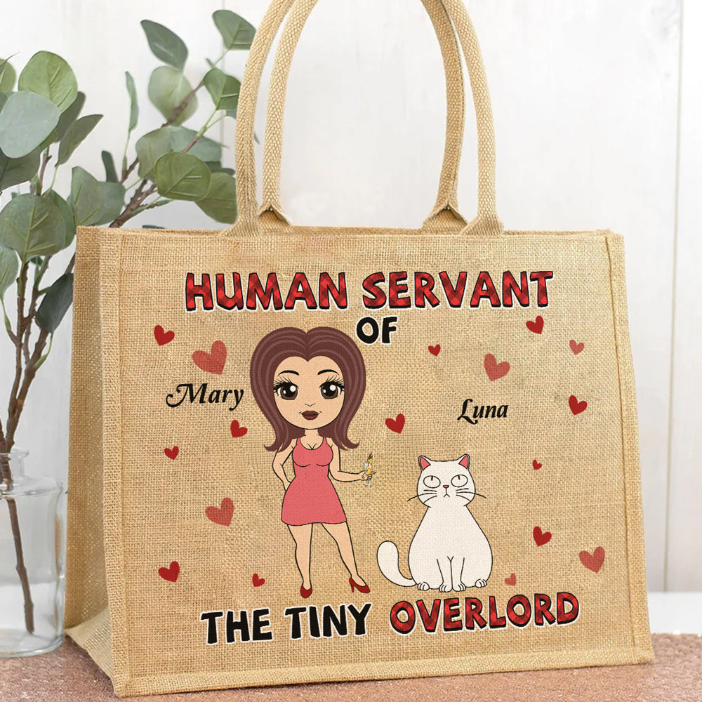 Cat Service - Personalized Jute Tote Bag
