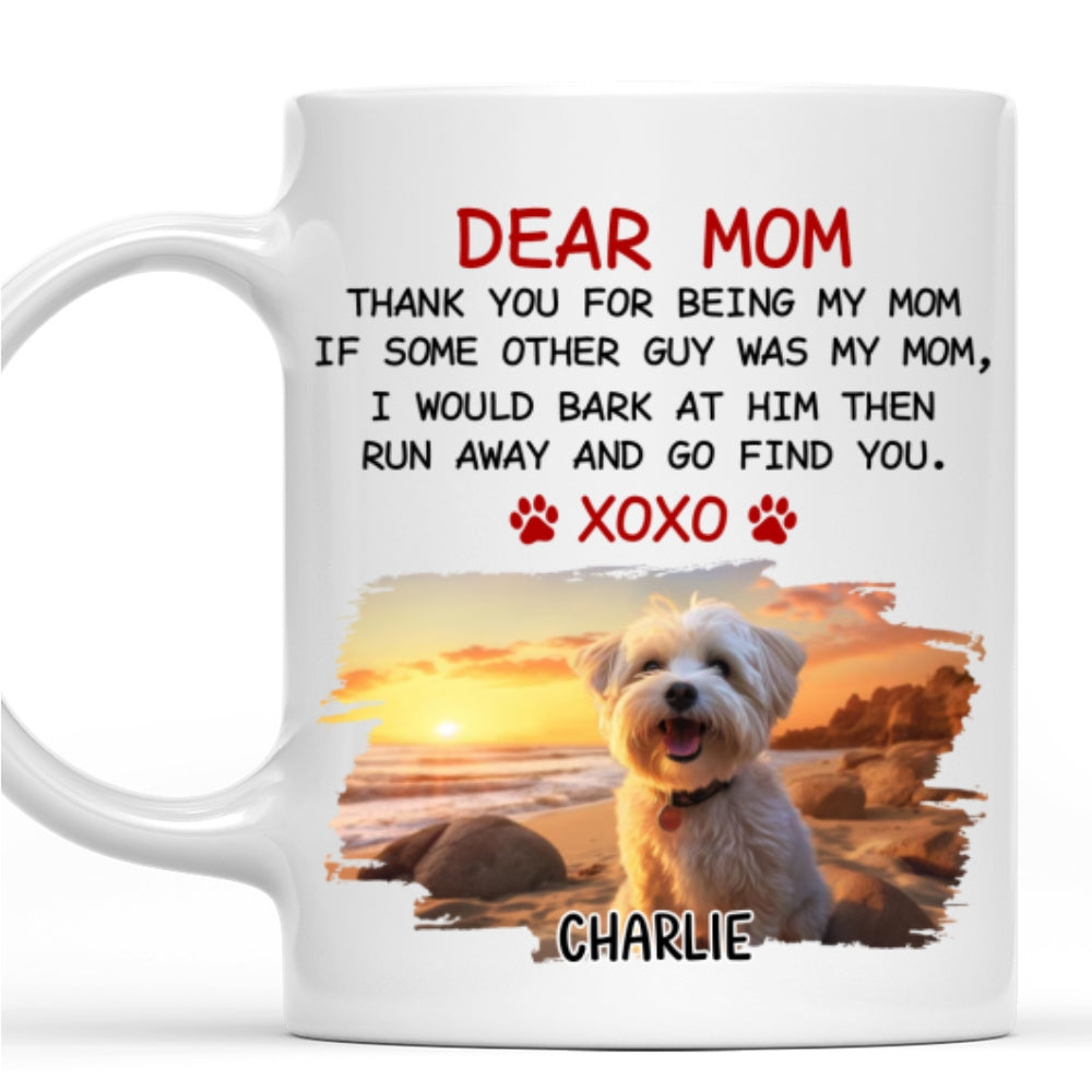 Custom Photo Christmas Birthday Gifts For Dog Lovers • Xoxo Dog Mom Photo - Personalized Coffee Mug