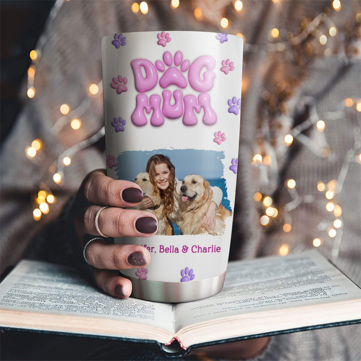 Custom Photo Christmas Birthday Gifts For Dog Mom, Dog Lovers • The One I Own Photo - Personalized 3D Effect Tumbler