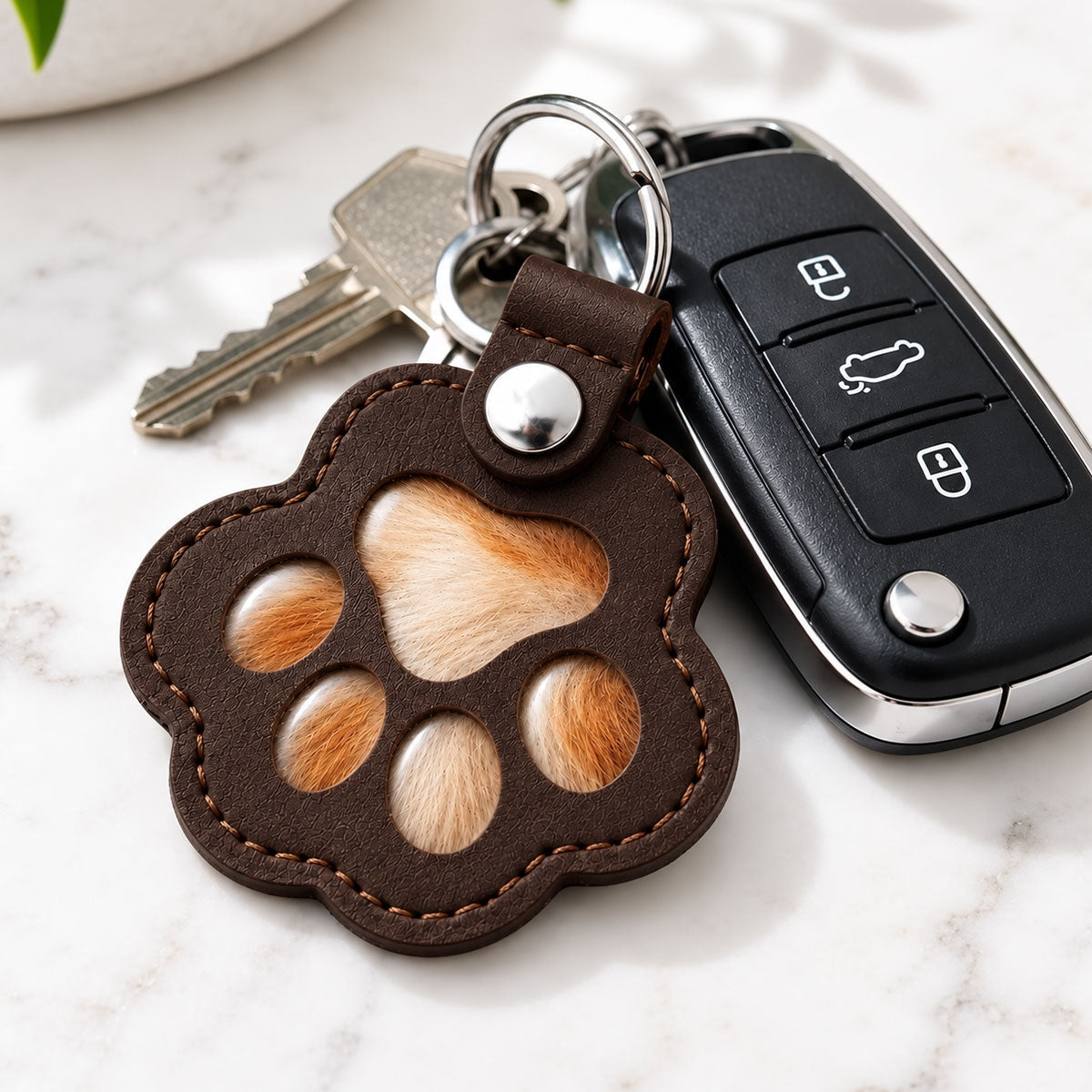 Forever In My Heart - Personalized Pet Fur Keychain