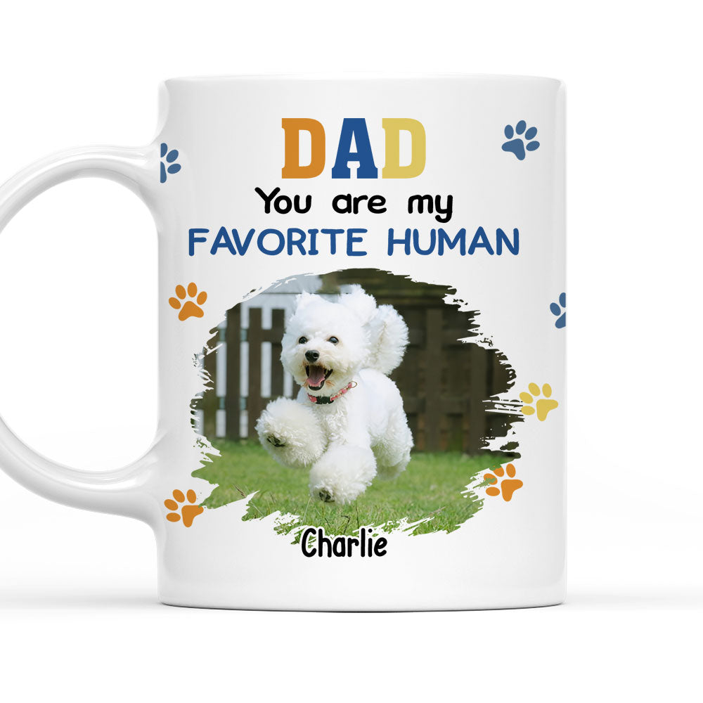 Custom Photo Christmas Birthday Gifts For Dog Lovers • My Best Human Photo - Personalized Coffee Mug