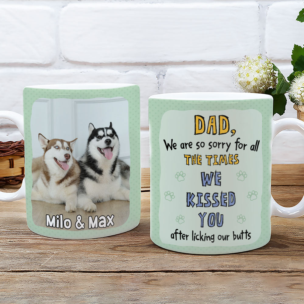 Custom Photo Mother's Father's day Birthday Gifts For Dog Lovers • Licking The Butt Photo - Personalized Coffee Mug