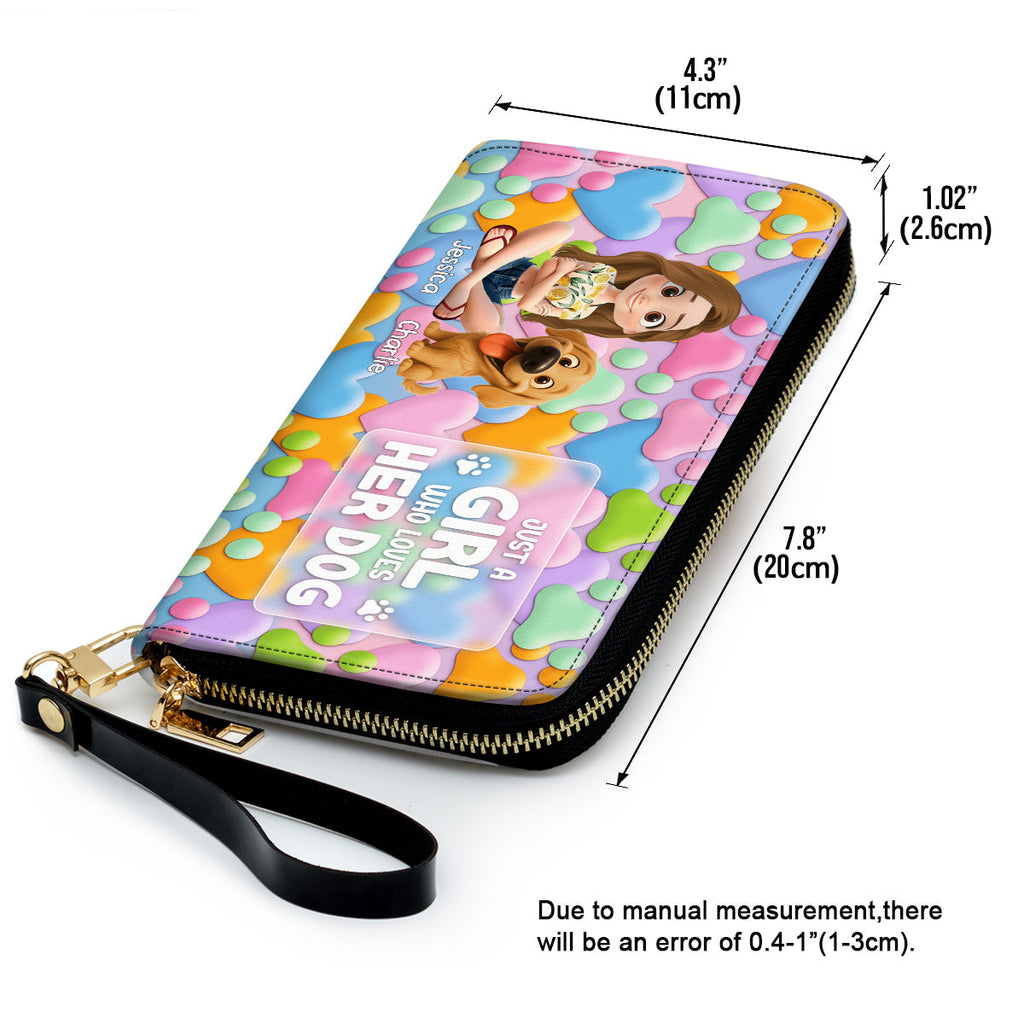 Just A Girl Who Love Dogs - Personalized Leather Wallet