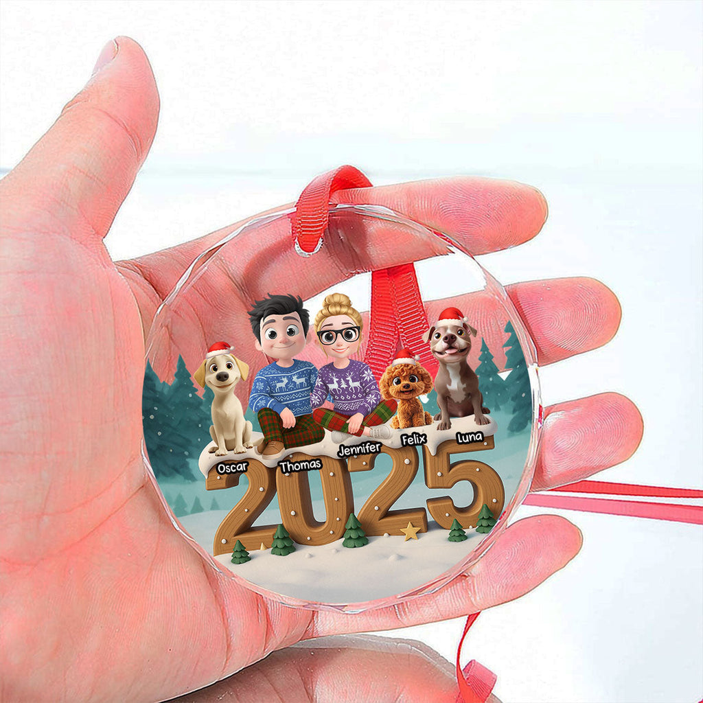 Custom Christmas Decor Home Birthday Gifts For Dog Lovers • From This Year Onwards - Personalized 3D Effect Glass Ornament