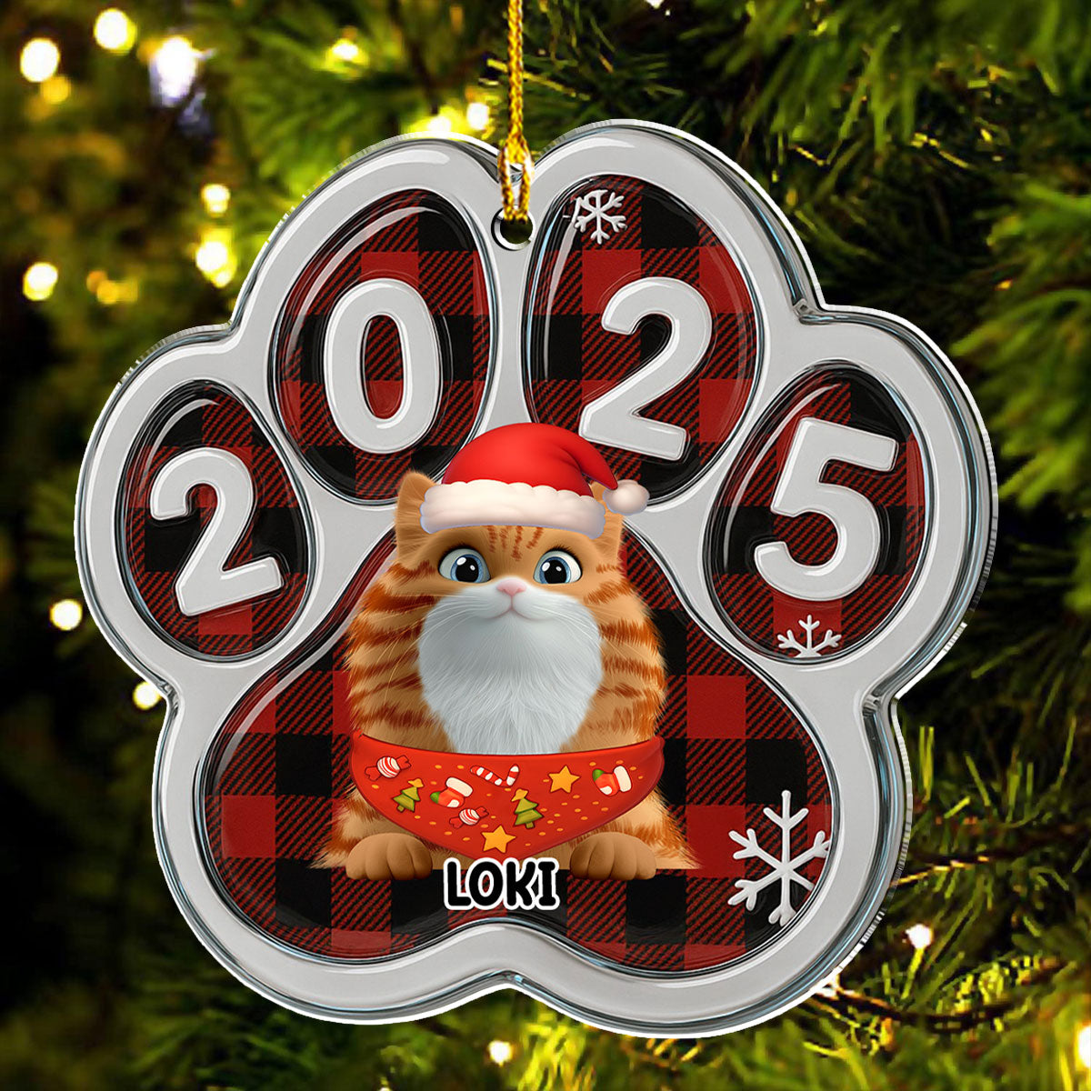 Custom Christmas Decor Home Birthday Gifts For Cat Lovers • Meowy Catmas People - Personalized Acrylic Ornament