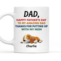 Custom Father's day Birthday Gifts For Dog Dad, Dog Lovers • Happy Father Day - Personalized Coffee Mug