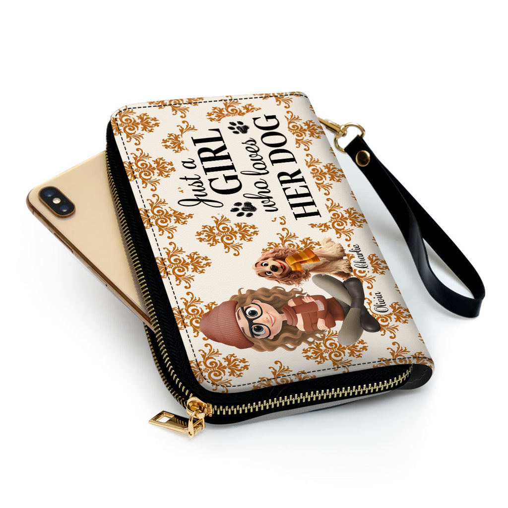 Pumskin Dog Autumn - Personalized Leather Wallet