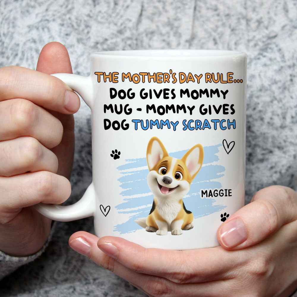 Custom Mother's day Birthday Gifts For Dog Mom, Dog Lovers • This Is My New Rule - Personalized Coffee Mug