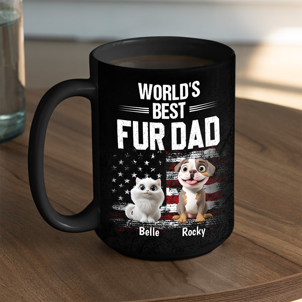 Custom Father's day Birthday Gifts For Pet Dad, Pet Lovers • World Best Pet Dad - Personalized Coffee Mug