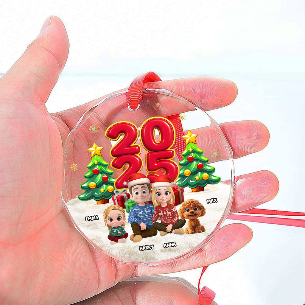 Custom Christmas Decor Home Birthday Gifts For Dog Lovers • You Me And Our Kids - Personalized Glass Ornament