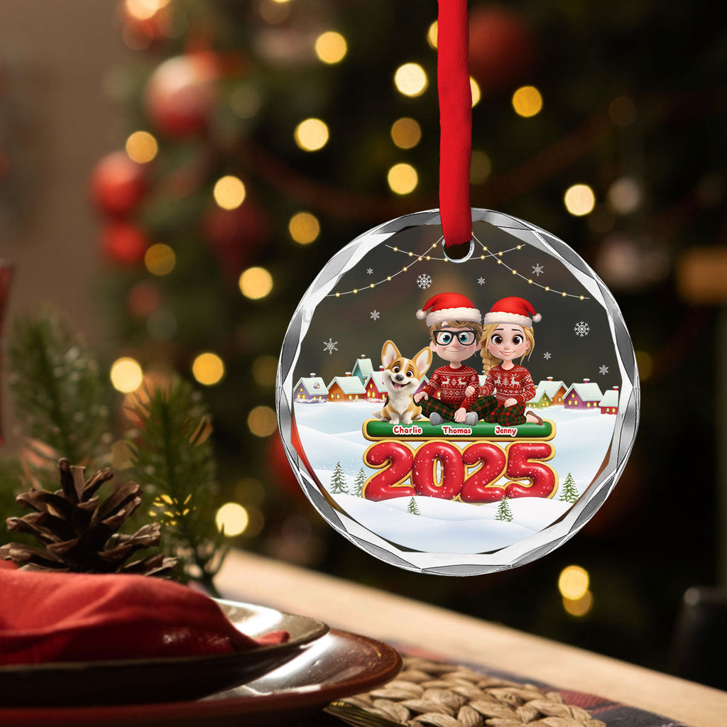 Custom Christmas Decor Home Birthday Gifts For Dog Lovers • We And Our Dog - Personalized Glass Ornament