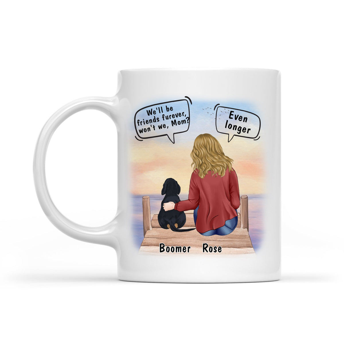 Custom Mother's day Birthday Gifts For Dog Mom, Dog Lovers • Friend Forever - Personalized Coffee Mug