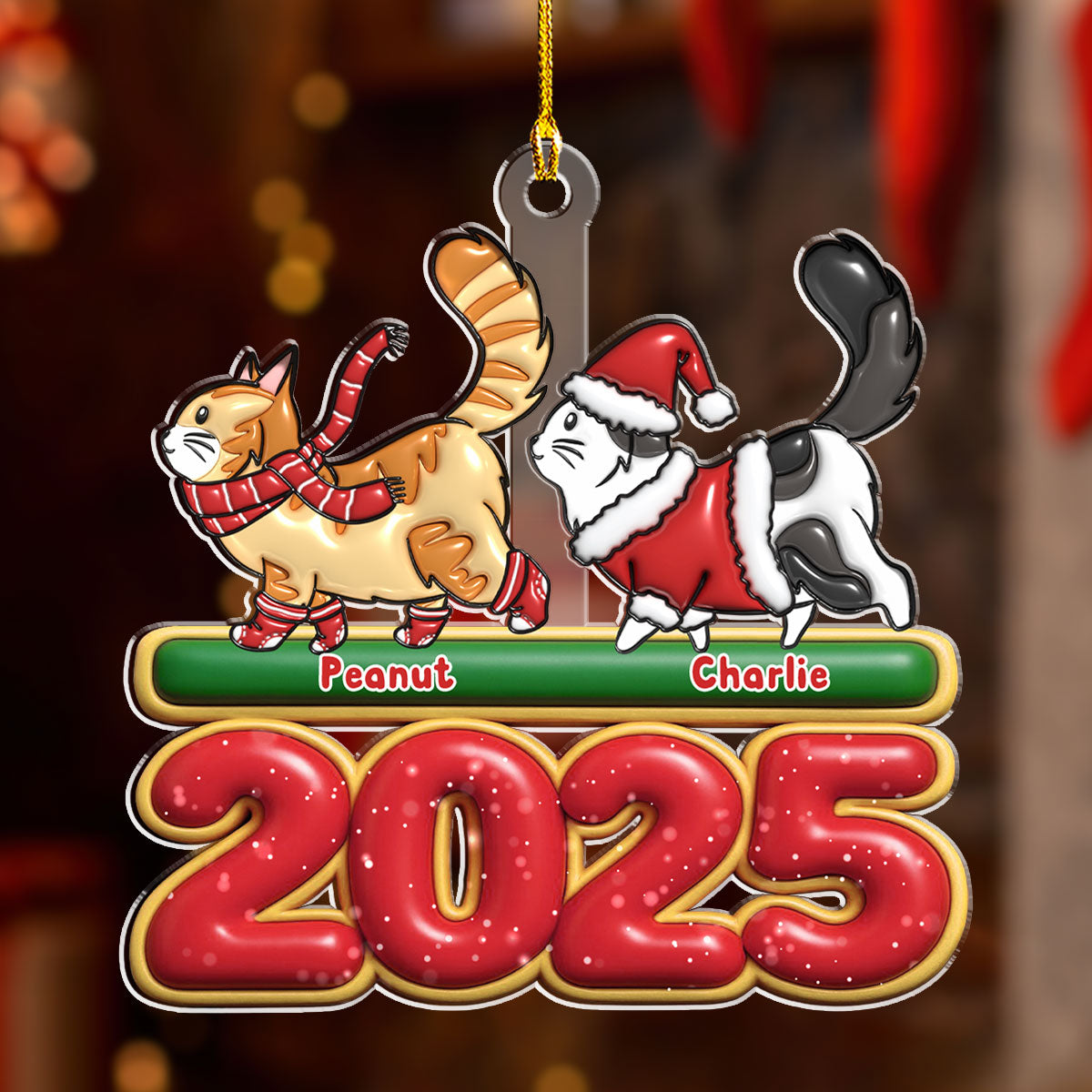Custom Christmas Decor Home Birthday Gifts For Cat Lovers • Cat Walks - Personalized Acrylic Ornament