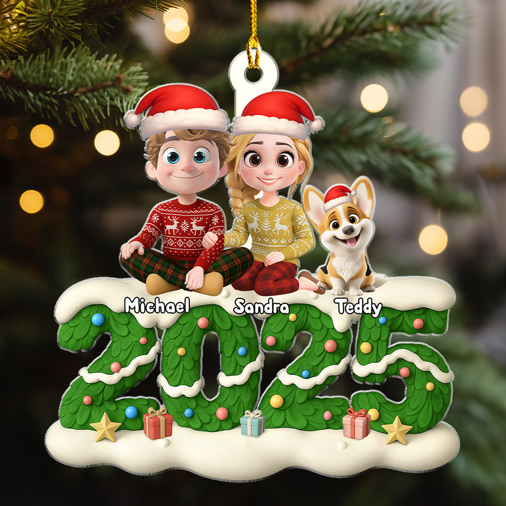Custom Christmas Decor Home Birthday Gifts For Dog Lovers • We And Our Dog Green - Personalized Acrylic Ornament